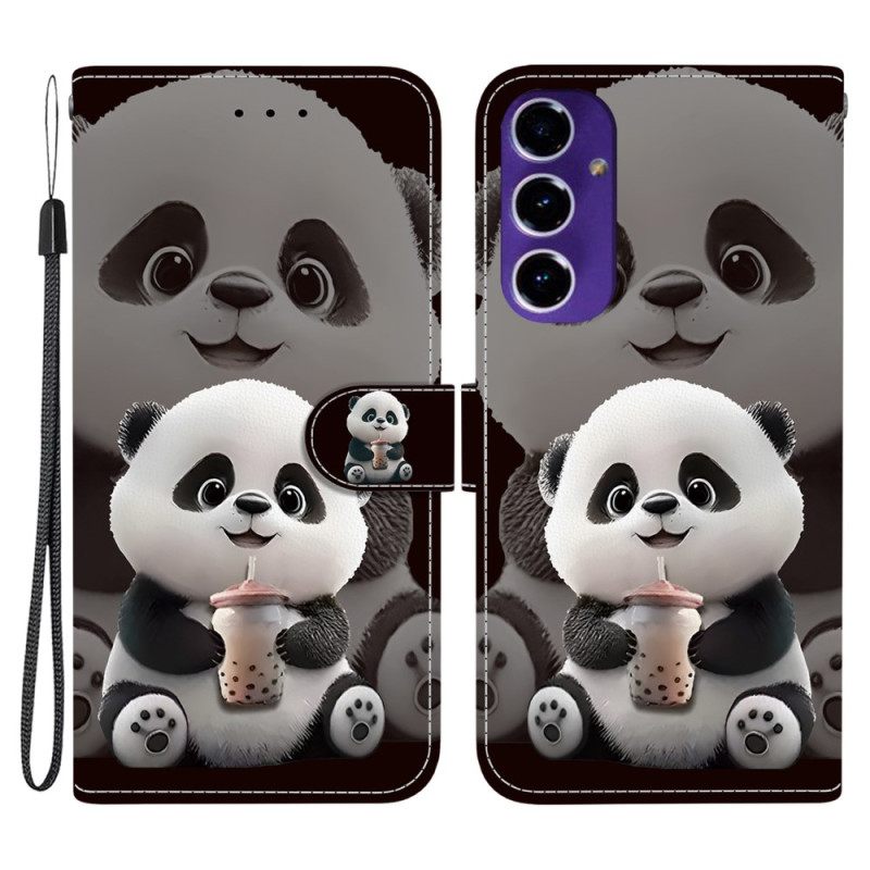 Flip Case Leren Samsung Galaxy A17 4g / 5g Thee-panda