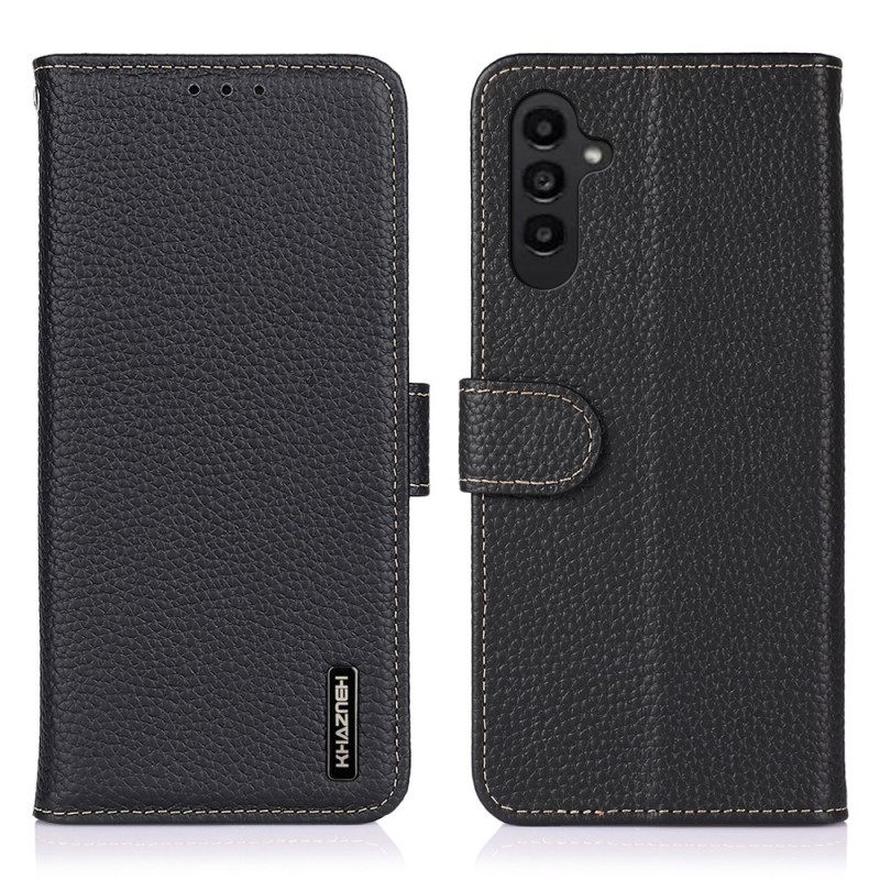 Folio-hoesje Samsung Galaxy A17 4g / 5g Echt Leren Khazneh