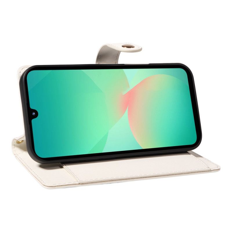 Folio-hoesje Samsung Galaxy A17 4g / 5g Gewatteerd Met Riem En Schouderband Bandje