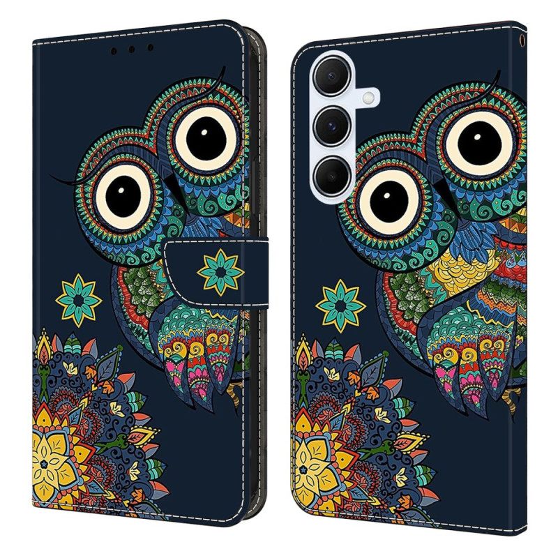 Folio-hoesje Samsung Galaxy A17 4g / 5g Telefoonhoesje Mandala-uil
