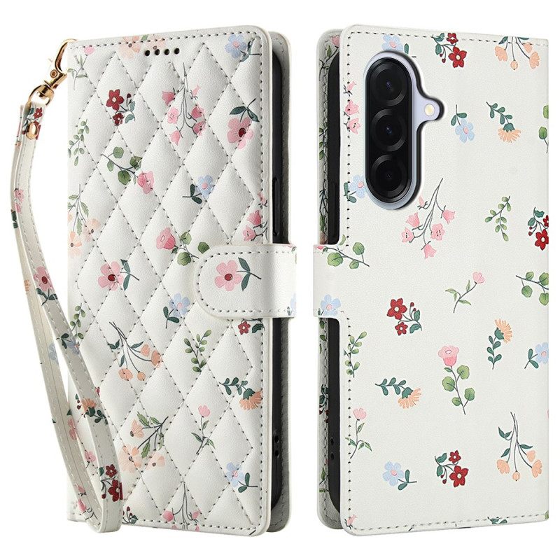 Folio-hoesje Samsung Galaxy A17 4g / 5g Telefoonhoesje Portemonnee Met Bloemenprint