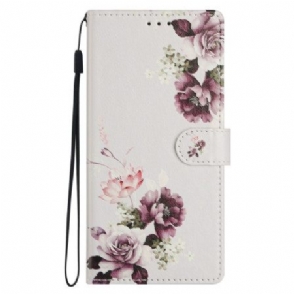 Folio-hoesje Samsung Galaxy A17 4g / 5g Telefoonhoesje Retro Bloemen