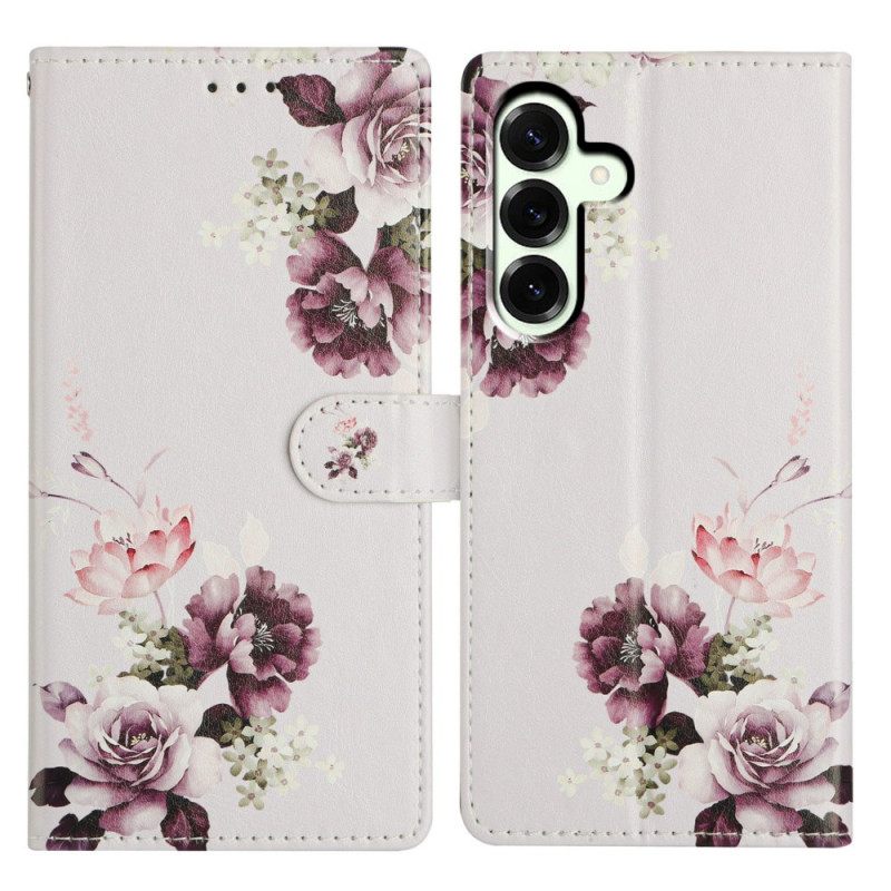Folio-hoesje Samsung Galaxy A17 4g / 5g Telefoonhoesje Retro Bloemen