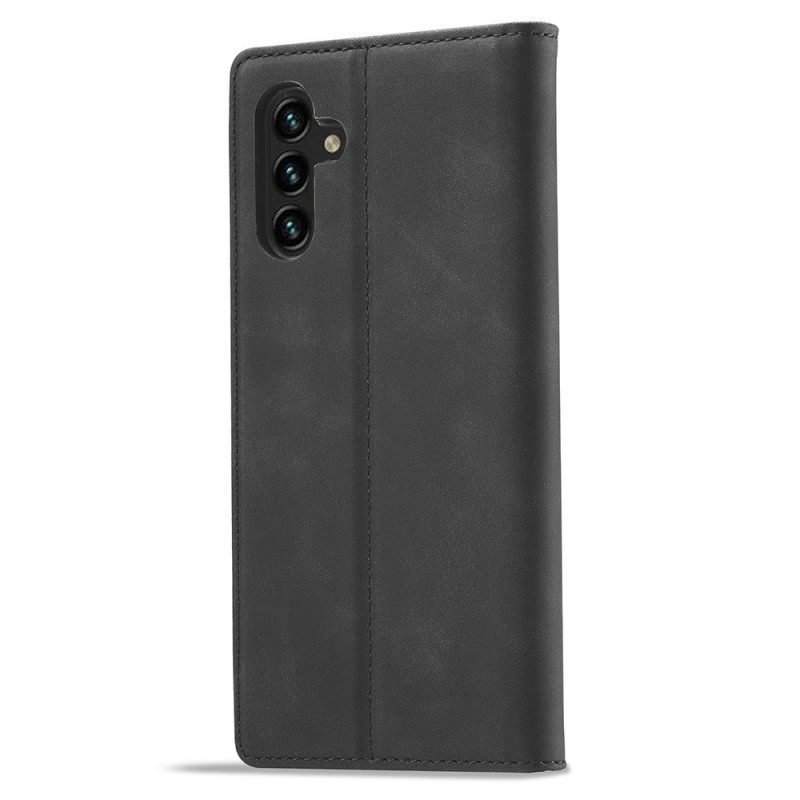 Folio-hoesje Samsung Galaxy A17 4g / 5g Telefoonhoesje Suède-effect