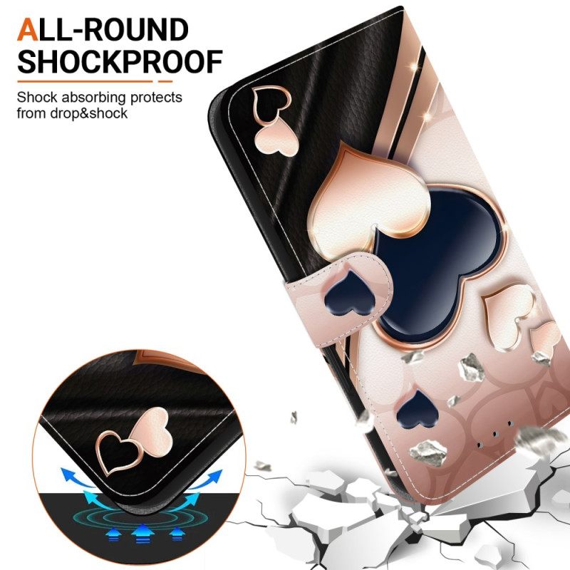 Folio-hoesje Samsung Galaxy A17 4g / 5g Twee Harten