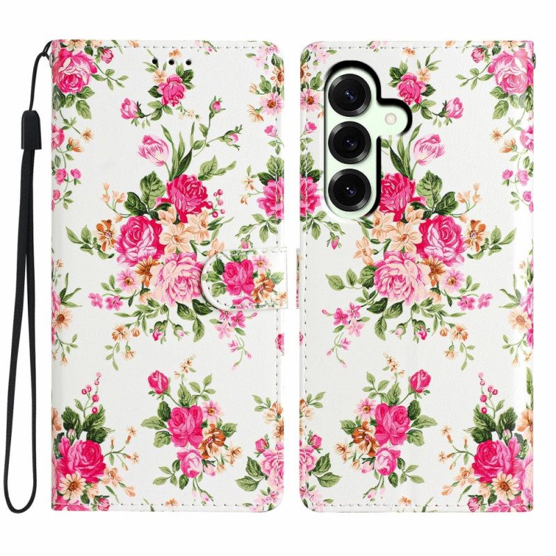 Folio-hoesje Samsung Galaxy A17 4g / 5g Vrijheidsbloemen