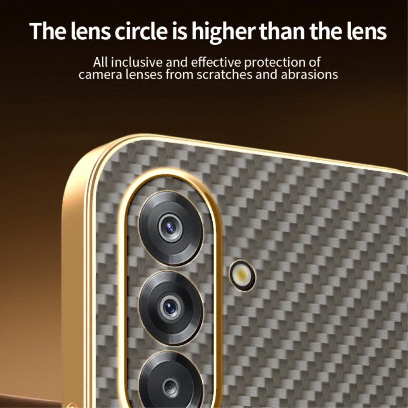 Hoesje Samsung Galaxy A17 4g / 5g Magnetische Koolstofvezeltextuur Bescherming Hoesje