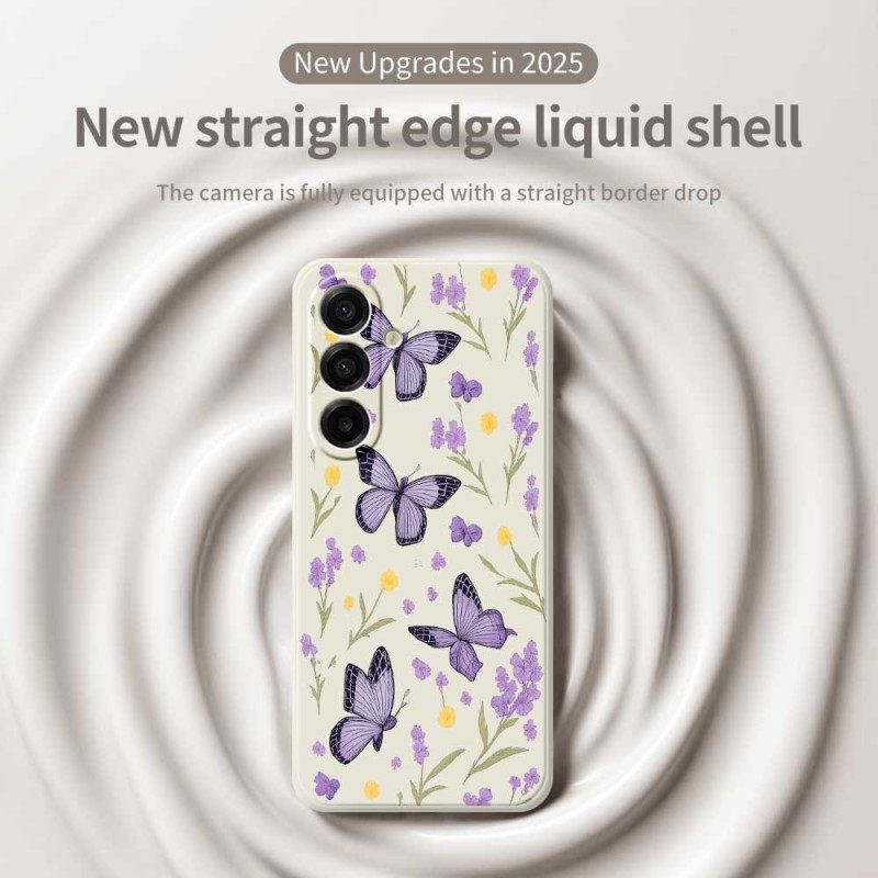 Hoesje Samsung Galaxy A17 4g / 5g Paarse Vlinders