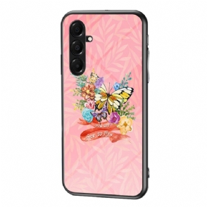 Hoesje Samsung Galaxy A17 4g / 5g Vlinders Van Gehard Glas Bescherming Hoesje