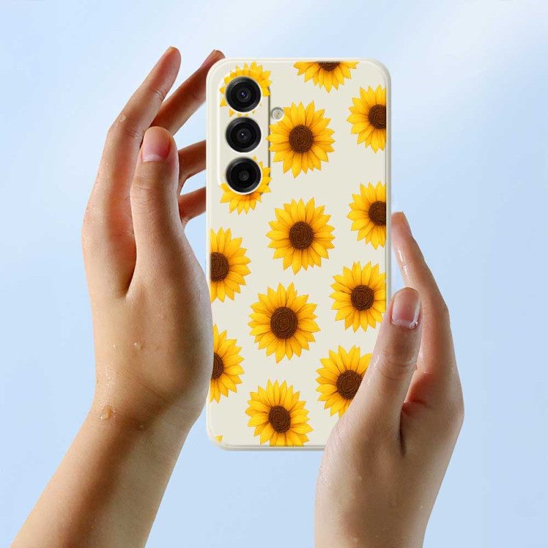 Hoesje Samsung Galaxy A17 4g / 5g Zonnebloemen Bescherming Hoesje