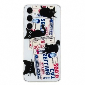 Hoesje Voor Samsung Galaxy A17 4g / 5g 4 Zwarte Katten