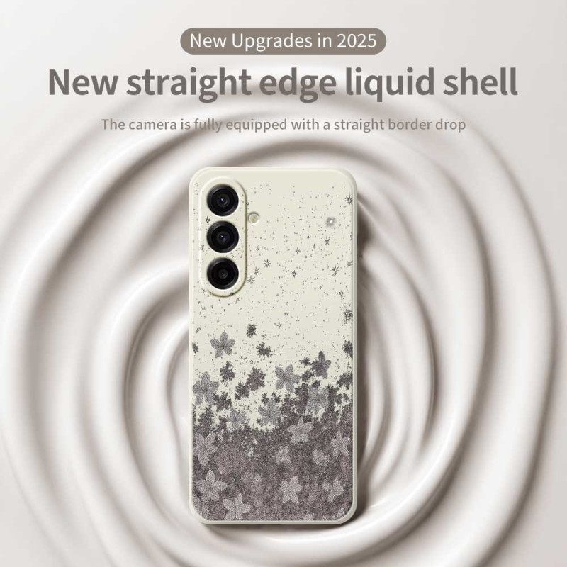 Hoesje Voor Samsung Galaxy A17 4g / 5g Grijze Bloemen