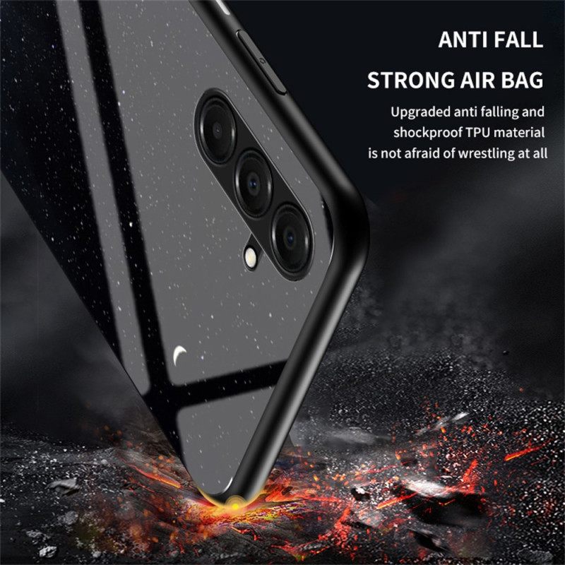 Hoesje Voor Samsung Galaxy A17 4g / 5g Hemelsblauw Gehard Glas