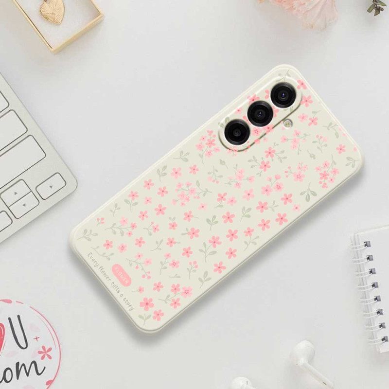 Hoesje Voor Samsung Galaxy A17 4g / 5g Roze Bloemen
