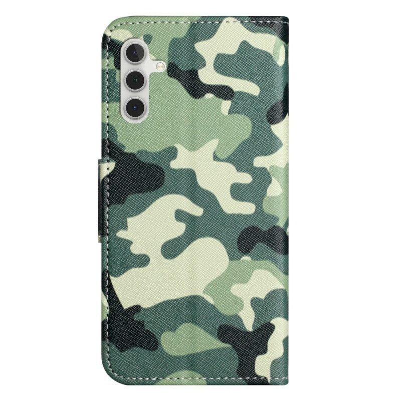 Leren Hoesje Samsung Galaxy A17 4g / 5g Camouflage
