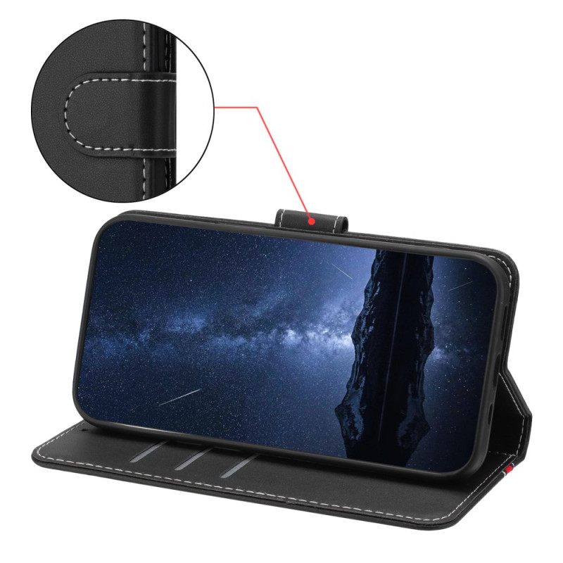 Leren Hoesje Samsung Galaxy A17 4g / 5g Gekleurde Rand