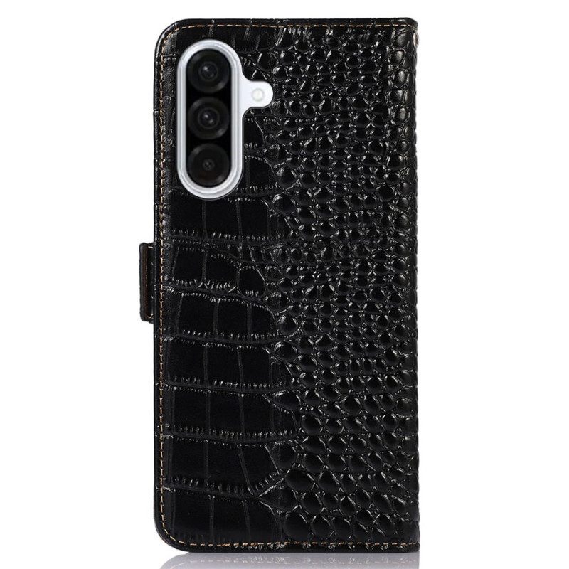Leren Hoesje Samsung Galaxy A17 4g / 5g Krokodillenprint Bescherming Hoesje