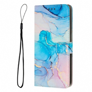 Leren Hoesje Samsung Galaxy A17 4g / 5g Marmer Bescherming Hoesje