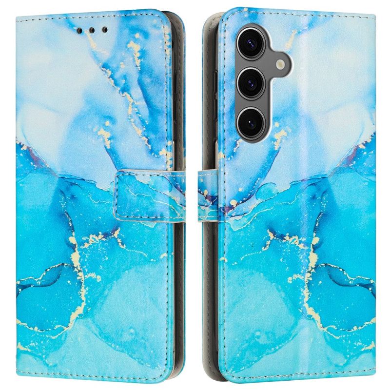 Leren Hoesje Samsung Galaxy A17 4g / 5g Marmer Bescherming Hoesje