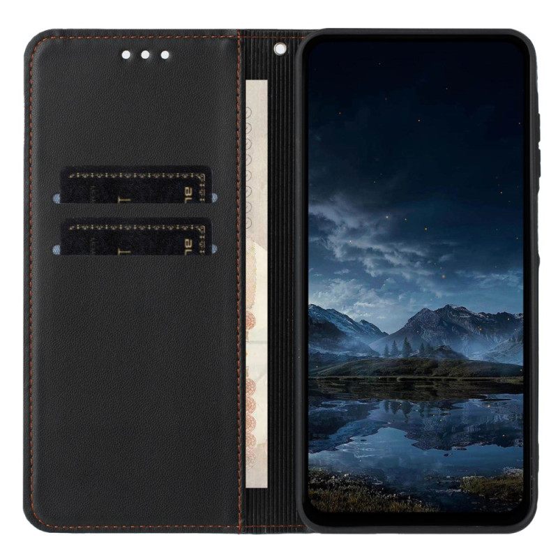 Leren Hoesje Samsung Galaxy A17 4g / 5g Strepen Bescherming Hoesje