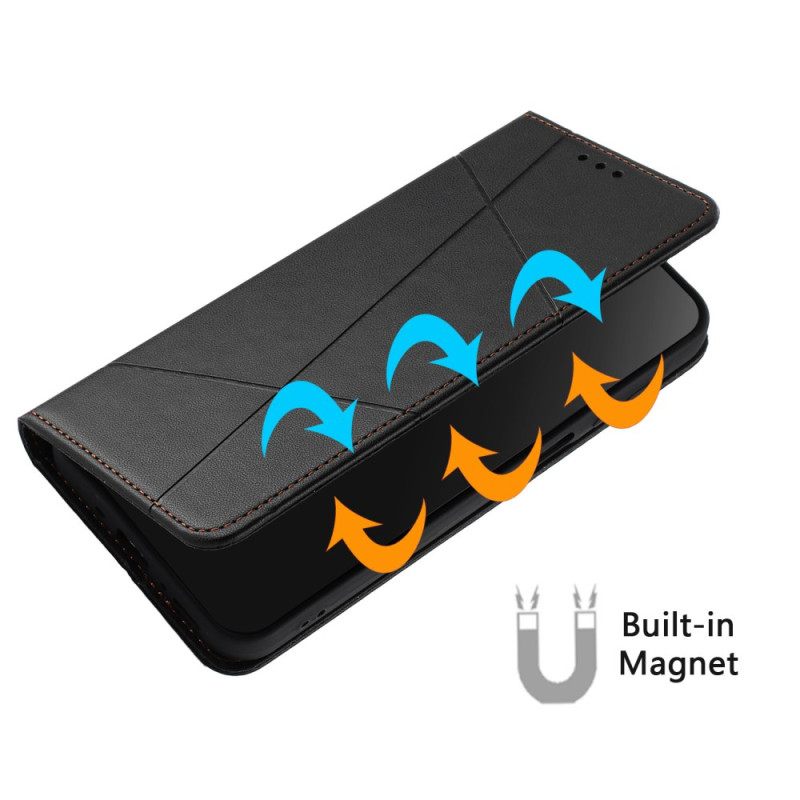 Leren Hoesje Samsung Galaxy A17 4g / 5g Strepen Bescherming Hoesje