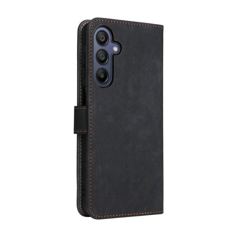 Leren Hoesje Voor Samsung Galaxy A17 4g / 5g Rfid-blokkerend Suède-effect