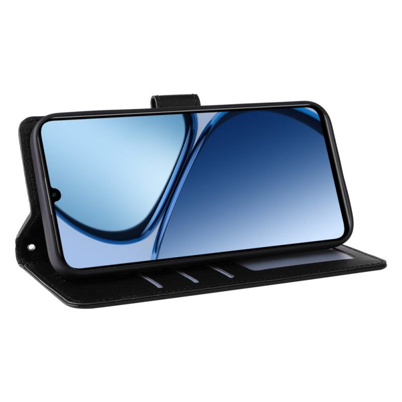 Bescherming Hoesje Realme Note 60 Effen Kunstleer