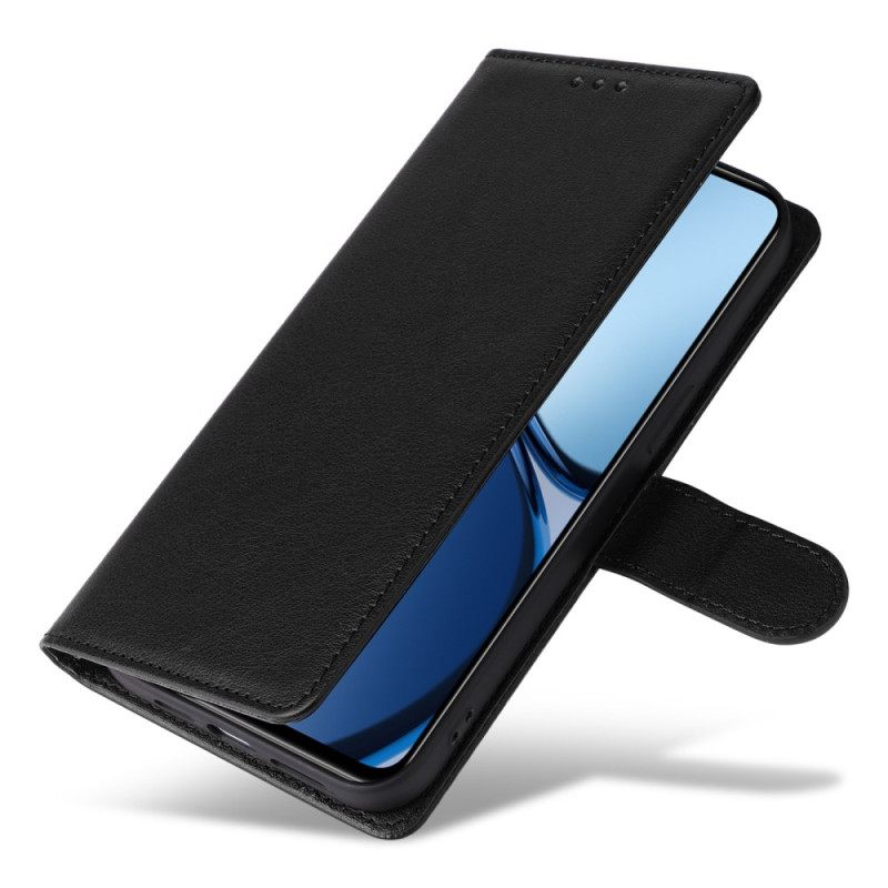 Bescherming Hoesje Realme Note 60 Effen Kunstleer