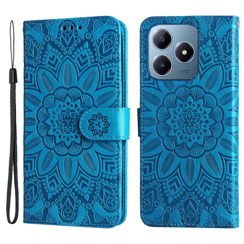 Bescherming Hoesje Realme Note 60 Zonnebloempatroon