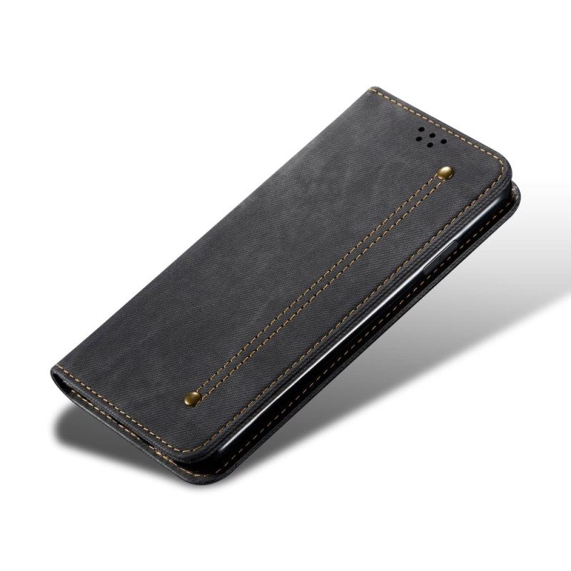 Folio-hoesje Realme Note 60 Denimstof Bescherming Hoesje