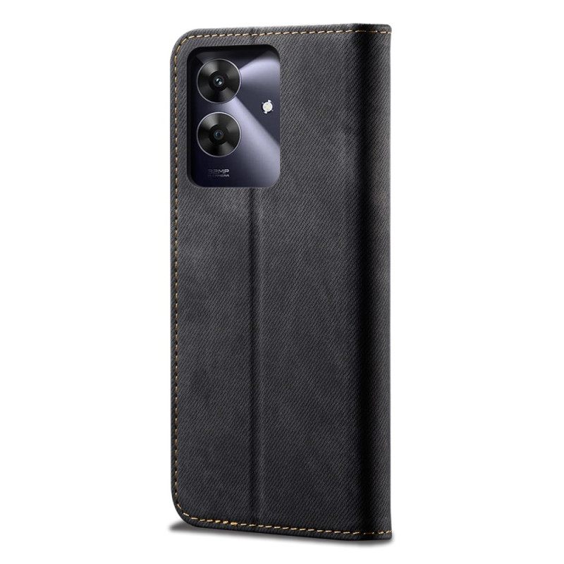 Folio-hoesje Realme Note 60 Denimstof Bescherming Hoesje