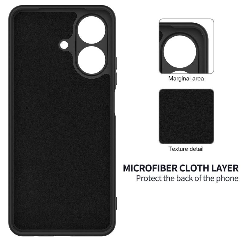 Hoesje Realme Note 60 Vloeibare Siliconen Met Koord Bescherming Hoesje