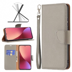 Cover voor Xiaomi 12 Folio-hoesje Generfd Leereffect