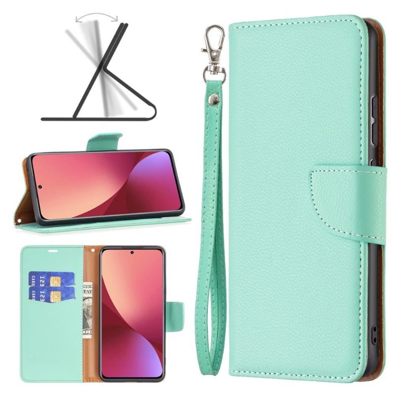 Cover voor Xiaomi 12 Folio-hoesje Generfd Leereffect