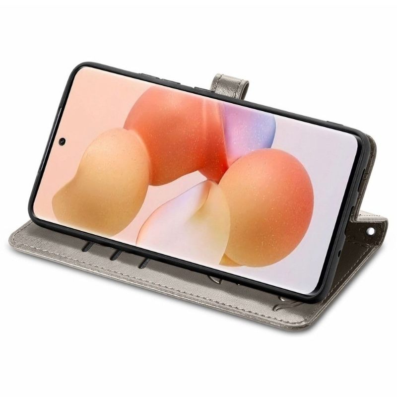 Folio-hoesje voor Xiaomi 12 Dieren In Reliëf Met Leereffect