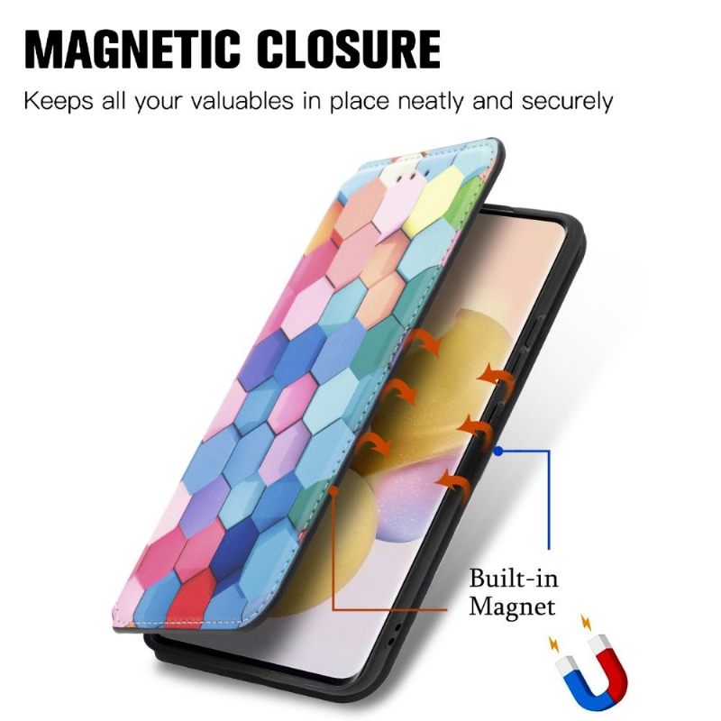Folio-hoesje voor Xiaomi 12 Gekleurde Honingraat