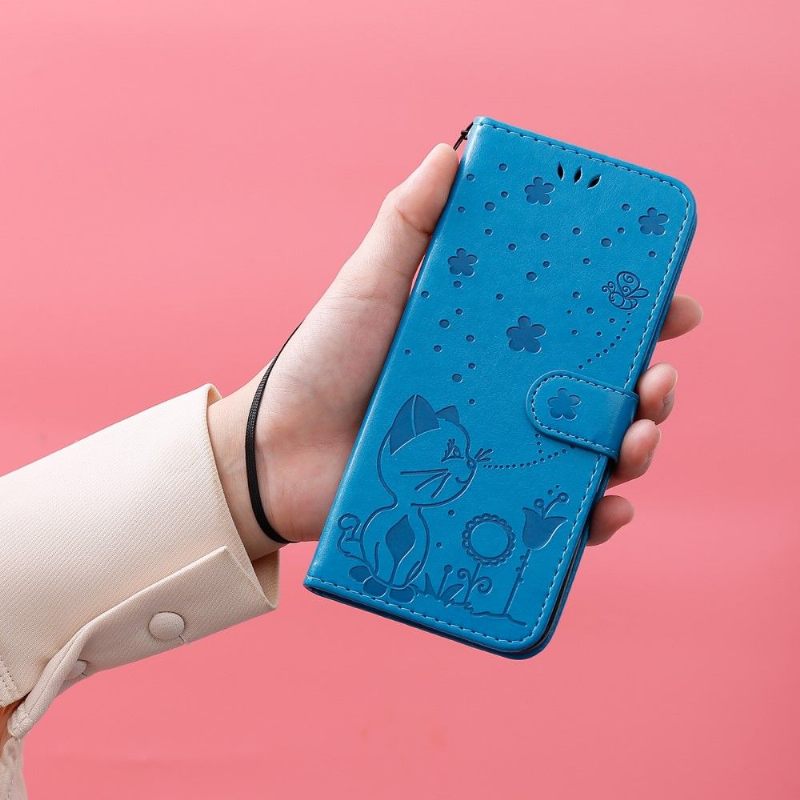 Folio-hoesje voor Xiaomi 12 Kattenillustratie