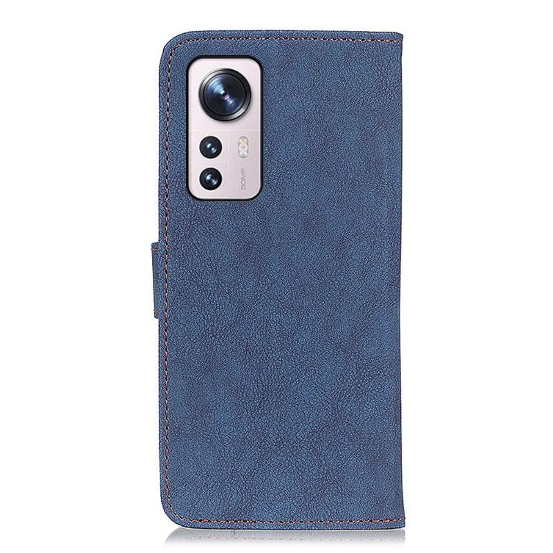 Folio-hoesje voor Xiaomi 12 Khazneh Retro Leereffect