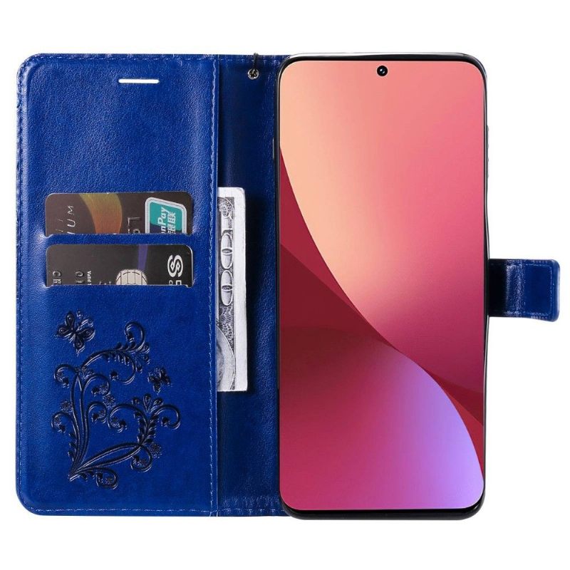 Folio-hoesje voor Xiaomi 12 Ondersteuningsfunctie Vlinders