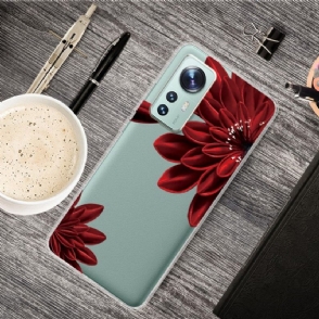 Hoesje voor Xiaomi 12 Rode Bloemblaadjes