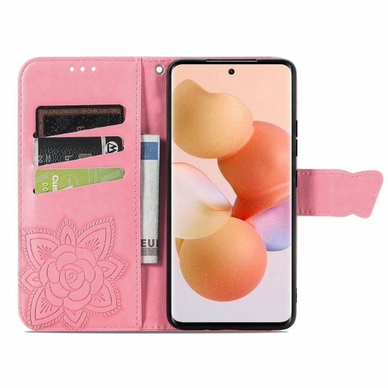 Leren Hoesje voor Xiaomi 12 Reliëfvlinder