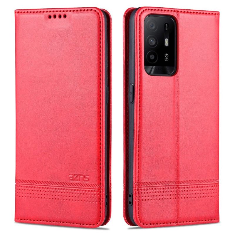 Cover voor Oppo A94 5G Anti-fall Portemonnee Leren Kunstleer