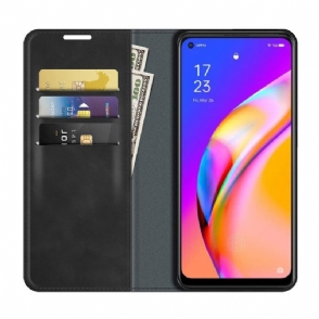 Cover voor Oppo A94 5G Kunstleer Stand Functie
