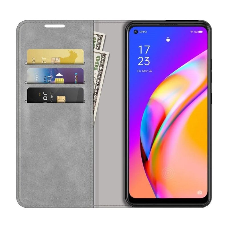 Cover voor Oppo A94 5G Kunstleer Stand Functie
