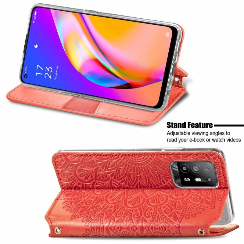 Folio-hoesje voor Oppo A94 5G Chique Mandala Kunstleer