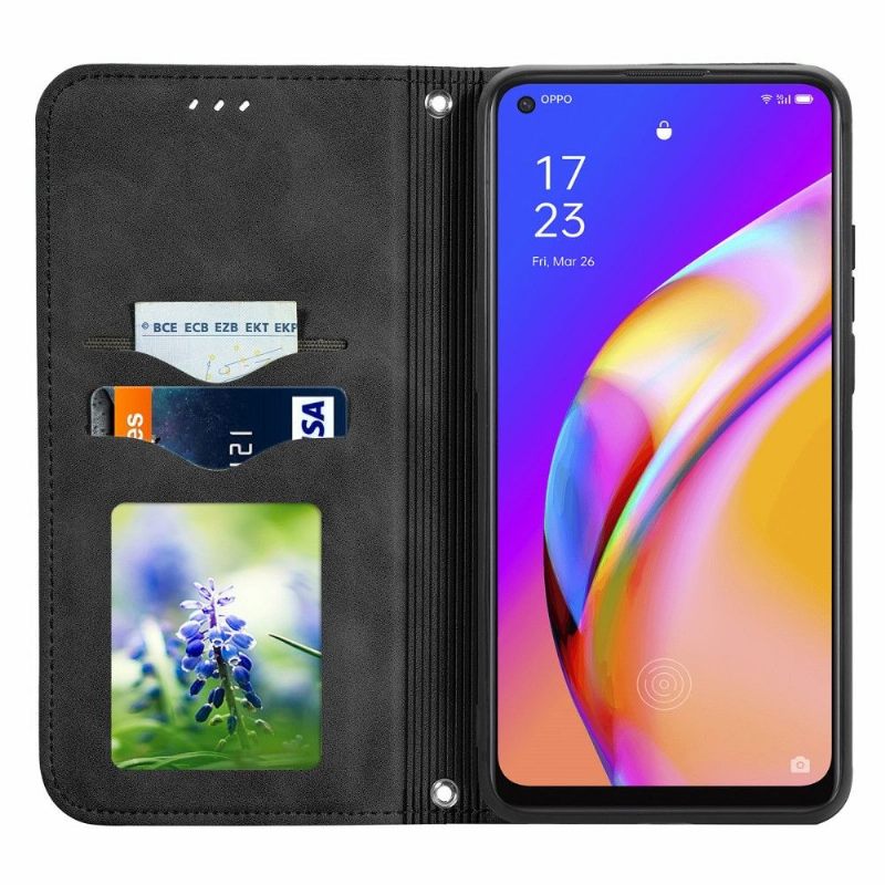 Folio-hoesje voor Oppo A94 5G Zakelijk Retro