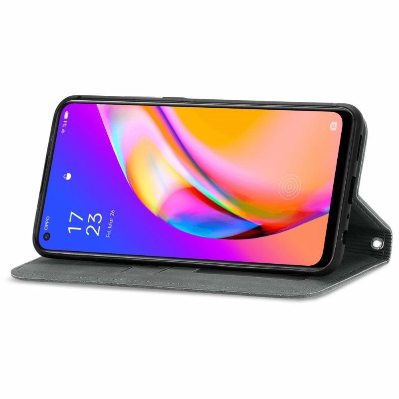 Folio-hoesje voor Oppo A94 5G Zakelijk Retro
