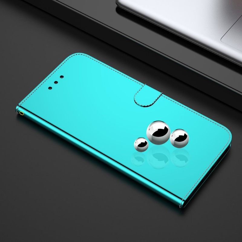 Leren Hoesje voor Oppo A94 5G Bescherming Spiegeleffect Van Kunstleer