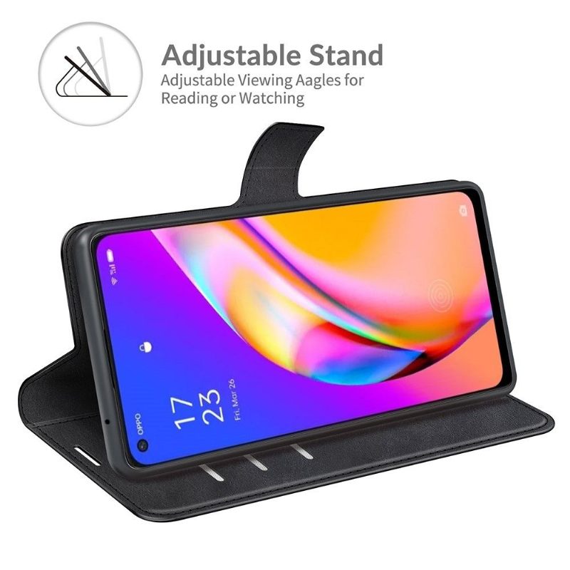 Leren Hoesje voor Oppo A94 5G Portemonnee Leren Leerstijl