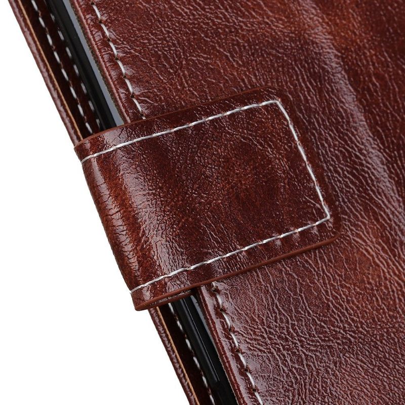 Cover voor OnePlus 8 Pro Luxe Stiksels Met Leereffect